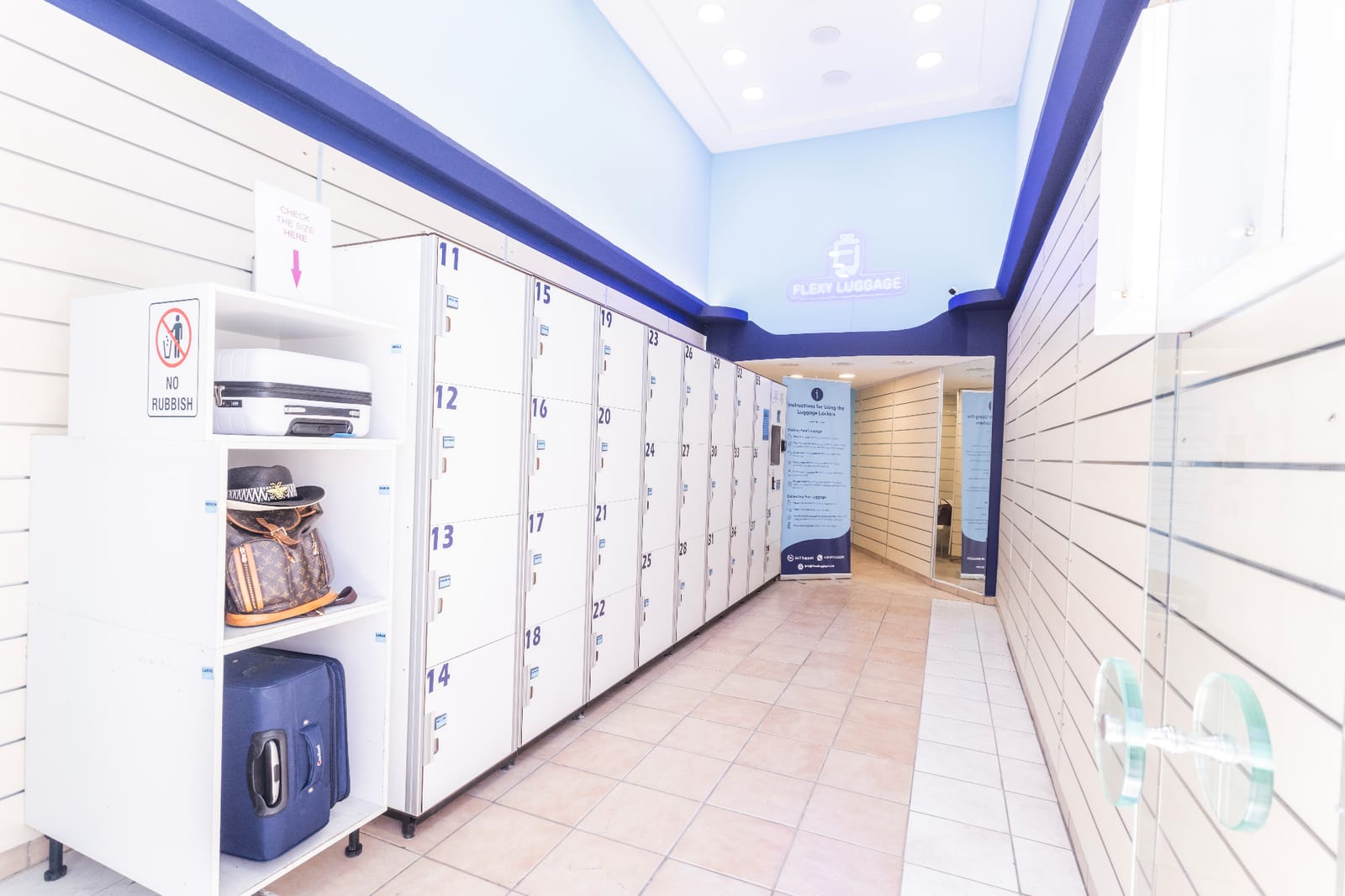 Secure self-service luggage lockers at Flexy Luggage in Corfu